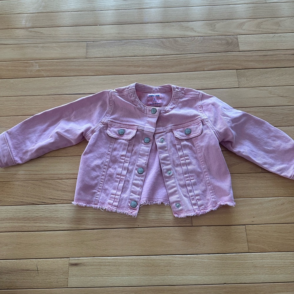 Mayoral Pink Jean Jacket Classic Denim Style